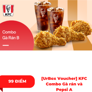 [UrBox Voucher] KFC Combo Gà rán và Pepsi A 